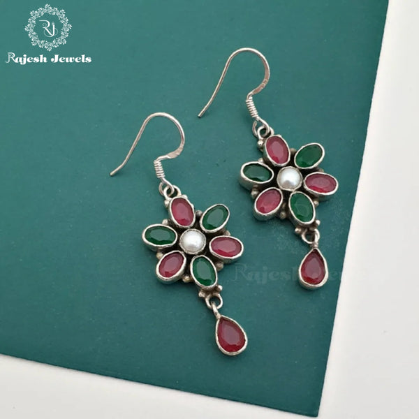 Floral Cutstone Earrings