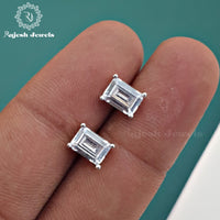 Rectangular 6mm Cz Earrings