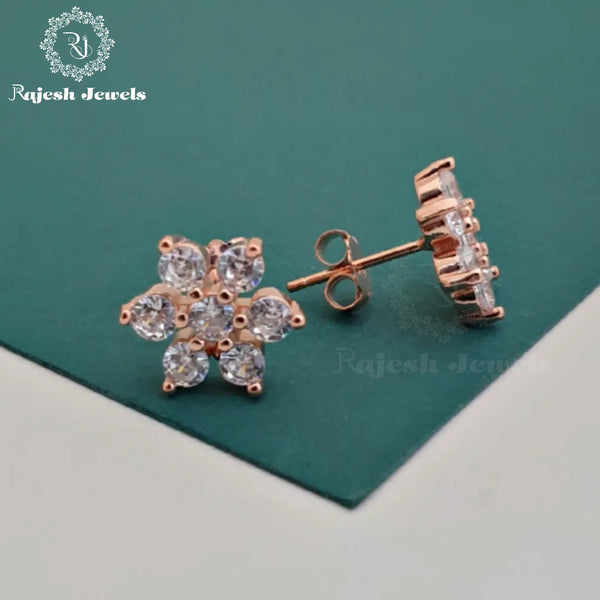 Astonishing Cz Rosegold Studs