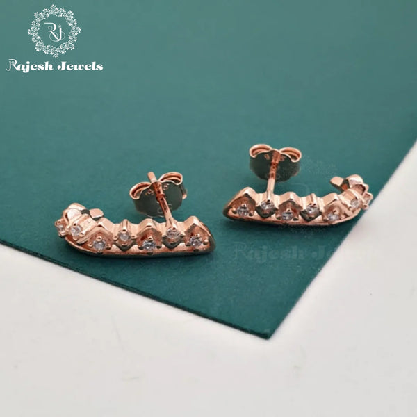 Beautiful Cz Rosegold Earrings