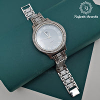 Sizzling Cz Silver Watch