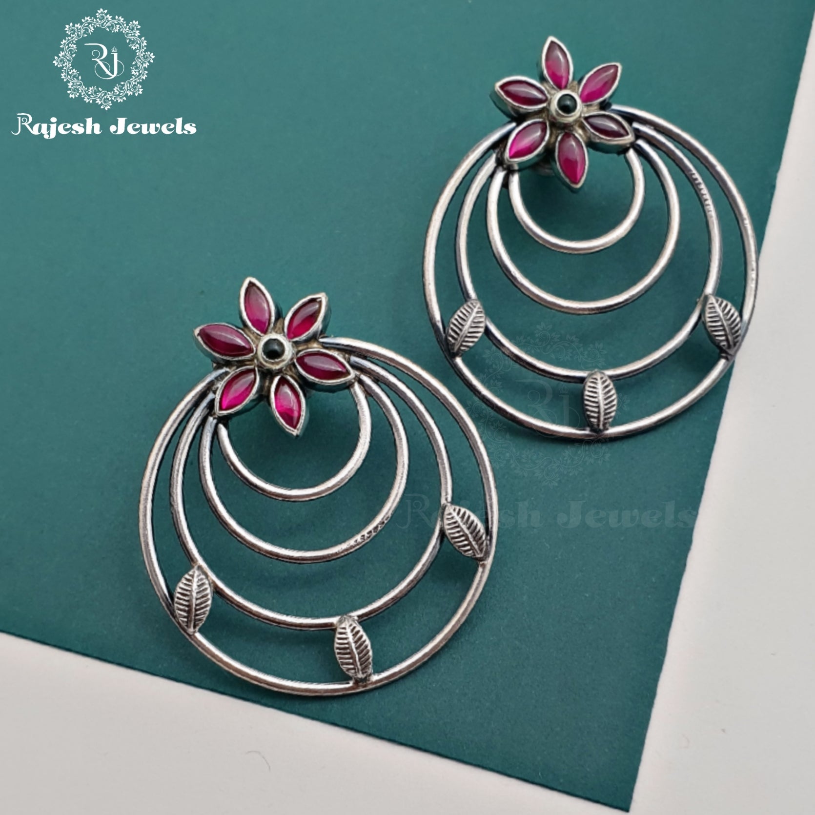 Floral Chandbali Earrings