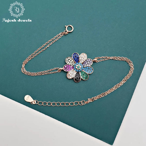 Floral Cz Rosegold Bracelet