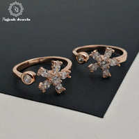 Alluring Cz Rosegold Toerings