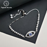 Evil-eye Cz Adjustable Bracelet