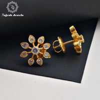 Nine Stone Traditional Stud Earrings