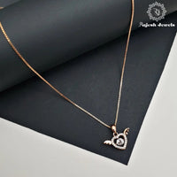 Flying Wings Cz Rosegold Neckpiece