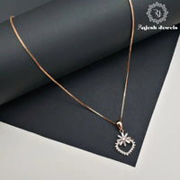 Vibrant Cz Rosegold Neckpiece