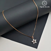 Blossomy Cz Rosegold Neckpiece