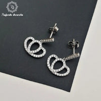 Crown Cz Hanging Earrings