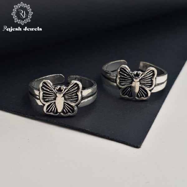 Classy Butterfly Oxidised Toerings