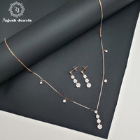 Radiant Cz Rosegold Neckpiece