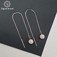 Wonderful Rosegold Sui Dhaga Earrings