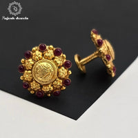 Sunflower Floral Gold Plated Studs