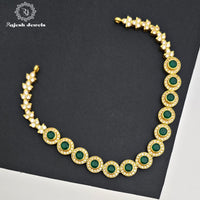 Engrossing Cz Gold Plated Neckpiece