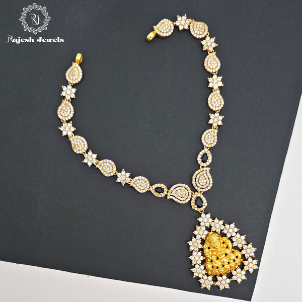 Shimmering Cz Lakshmi Neckpiece