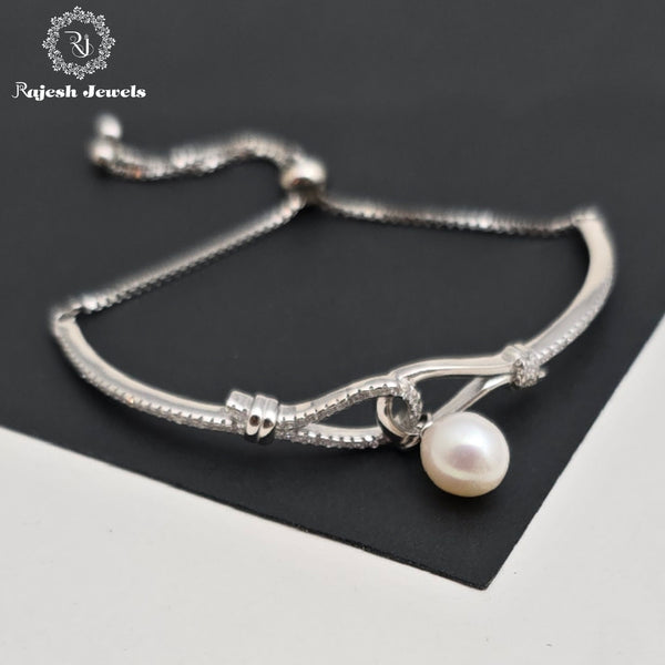 Luxurious Pearl Drop Cz Bracelet