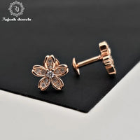 Floral Cz South Screw Studs