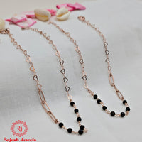 Astonishing Rosegold Blackbead Anklet