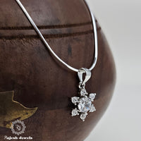 Sparkling Floral Pendant & Neck-chain