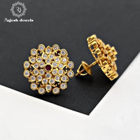 Mesmerizing Sequenced Cz Gold Plated Earrings