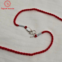 Shivling Om Silver Rakhi