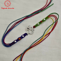 Mesmerizing Colourful Silver Rakhi