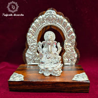 Lotus Ganesha With Silver Arch