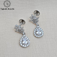 Adorable Teardrop Cz South Screw Studs