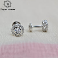 Classy Solitaire Cz South Screw Studs