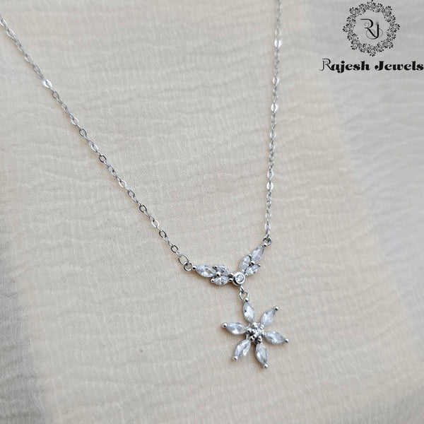 Fascinating Floral Cz Neckpiece