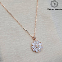 Sunflower Rosegold Cz Neckpiece