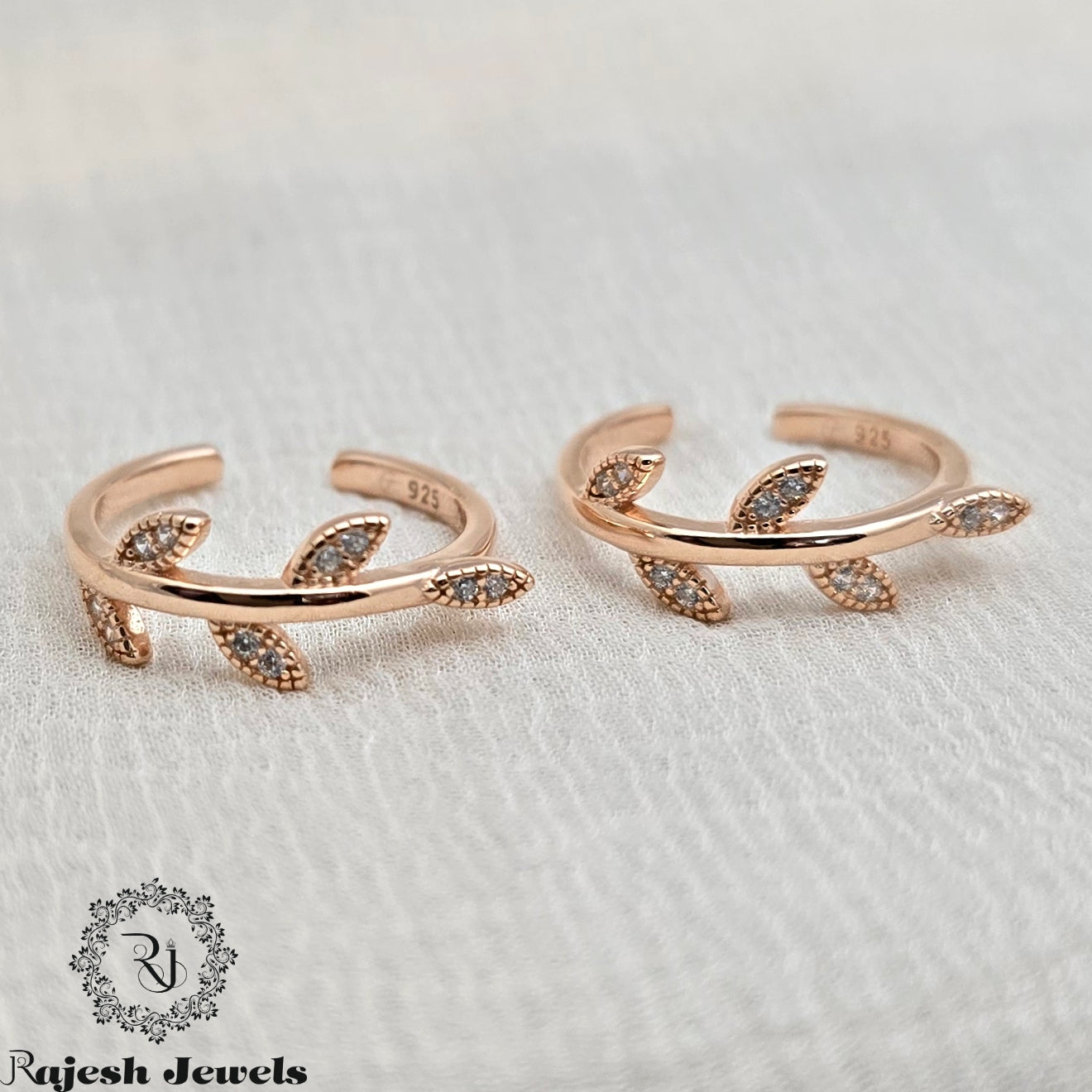 Leafy Cz Rosegold Toering
