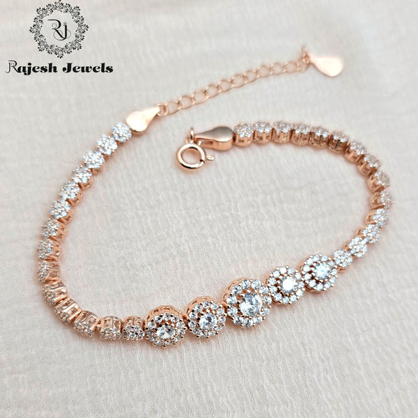 Mesmerizing Rosegold Cz Ladies Bracelet