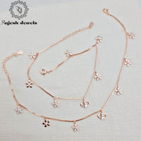 Joyfull Floral Cz Rosegold Bracelet