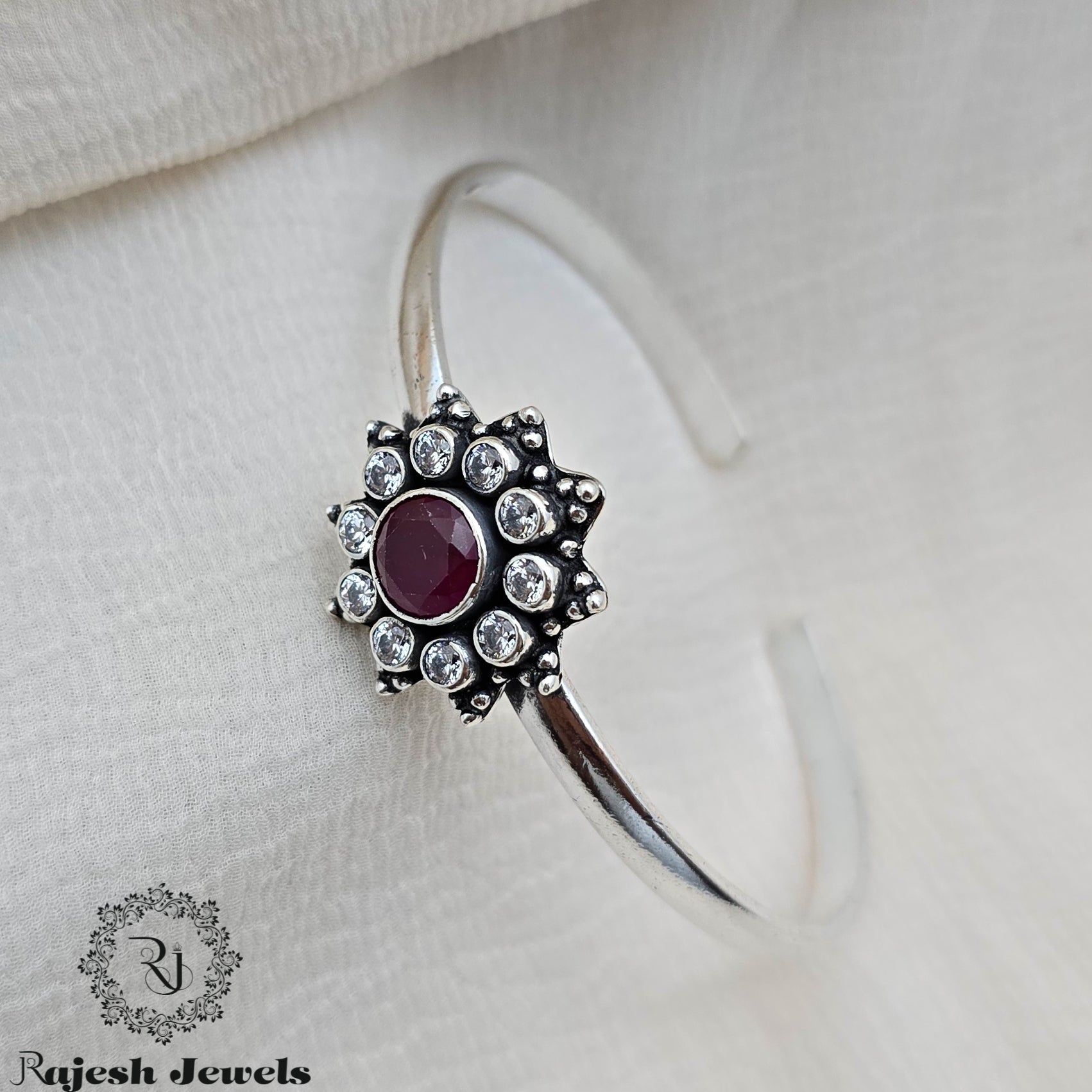 Glorified Radiant Cutstone Cuff Hand Kada