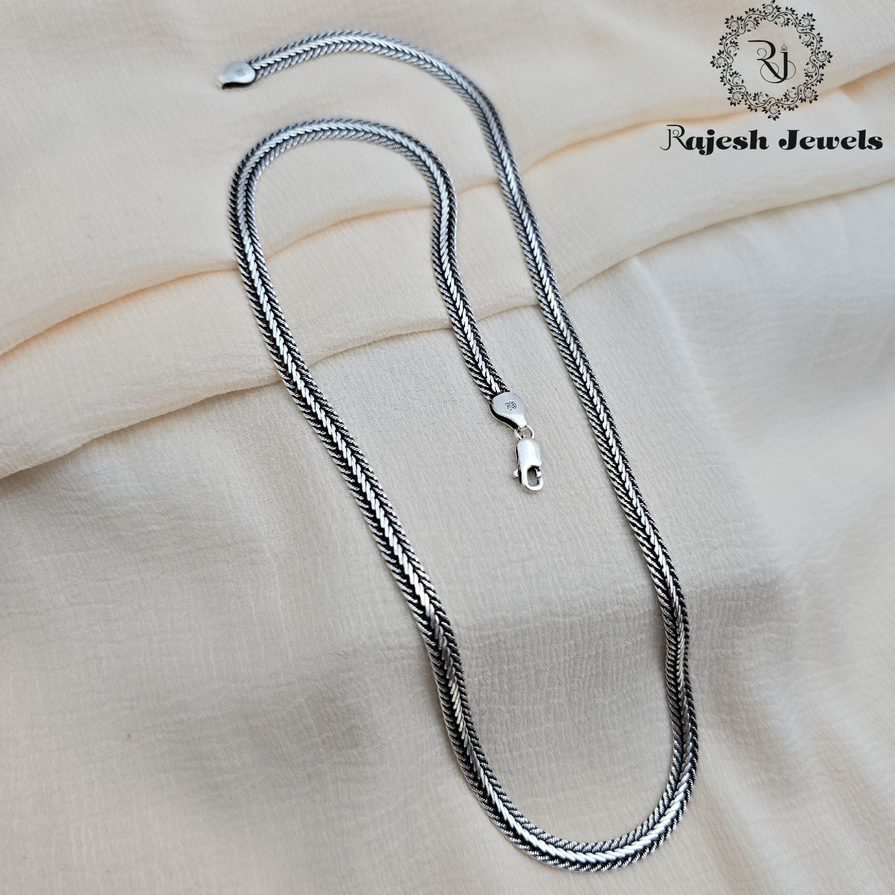 Classic Flat Oxidised Men's Neckchain