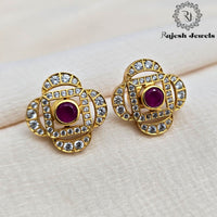 Enchanting Cz Gold Plated Earrings