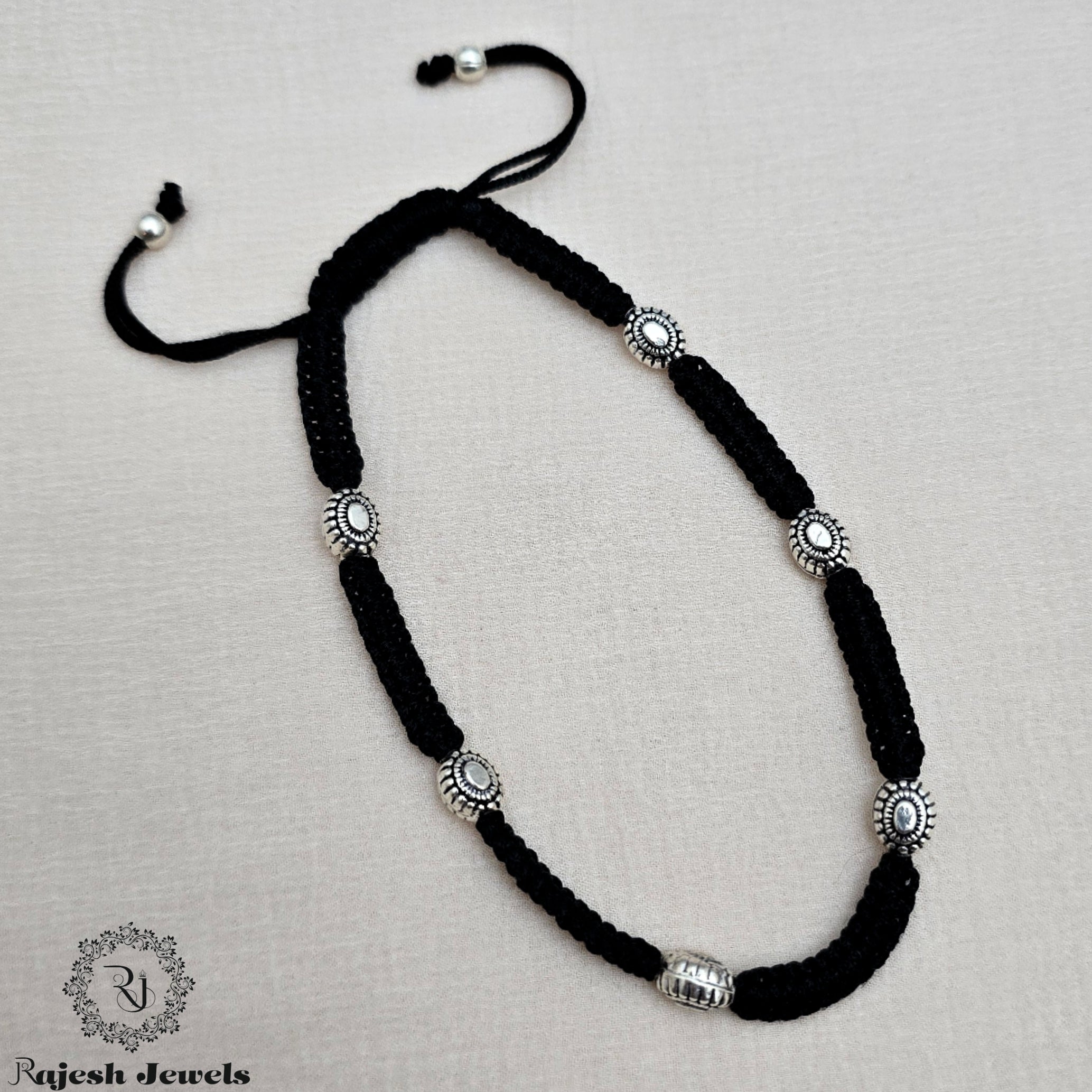 Glorified Oxidised Nazariya Anklet