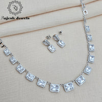 Geometric Cz Neckpiece