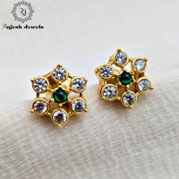 Sparkling Cz Gold Plated Earrings