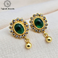 Engrossing Cz Gold Plated Earrings