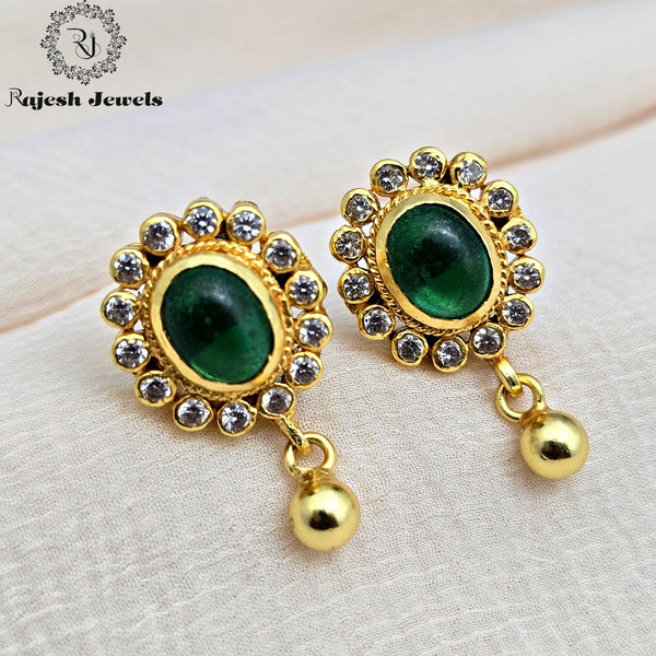 Engrossing Cz Gold Plated Earrings