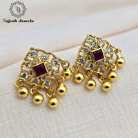 Radiant Cz Gold Plated Earrings