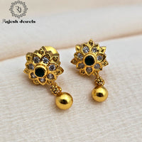 Glittering Cz Gold Plated Earrings