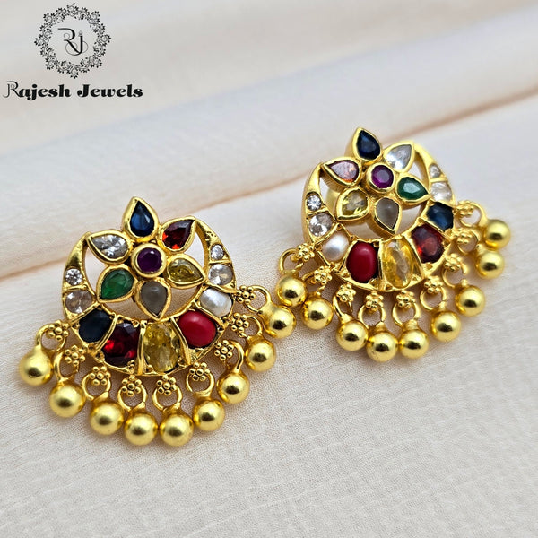 Cresent Navrathan Stud Earrings