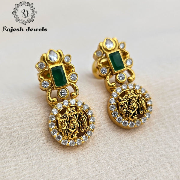 Ram Darbar Cz Gold Plated Earrings