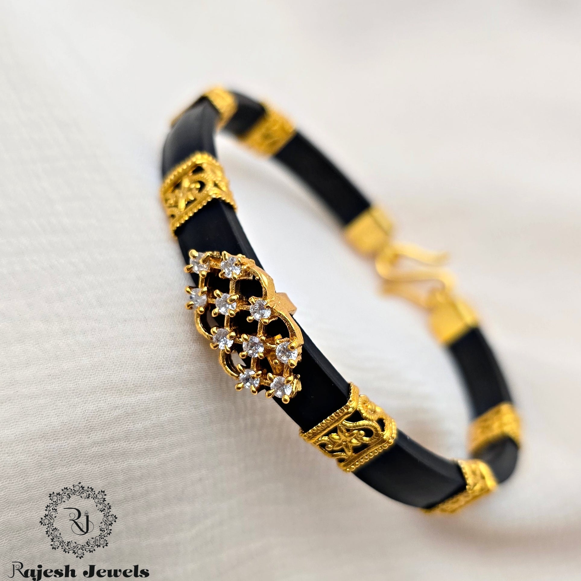 Appealing Cz Silicon Men's Bracelet