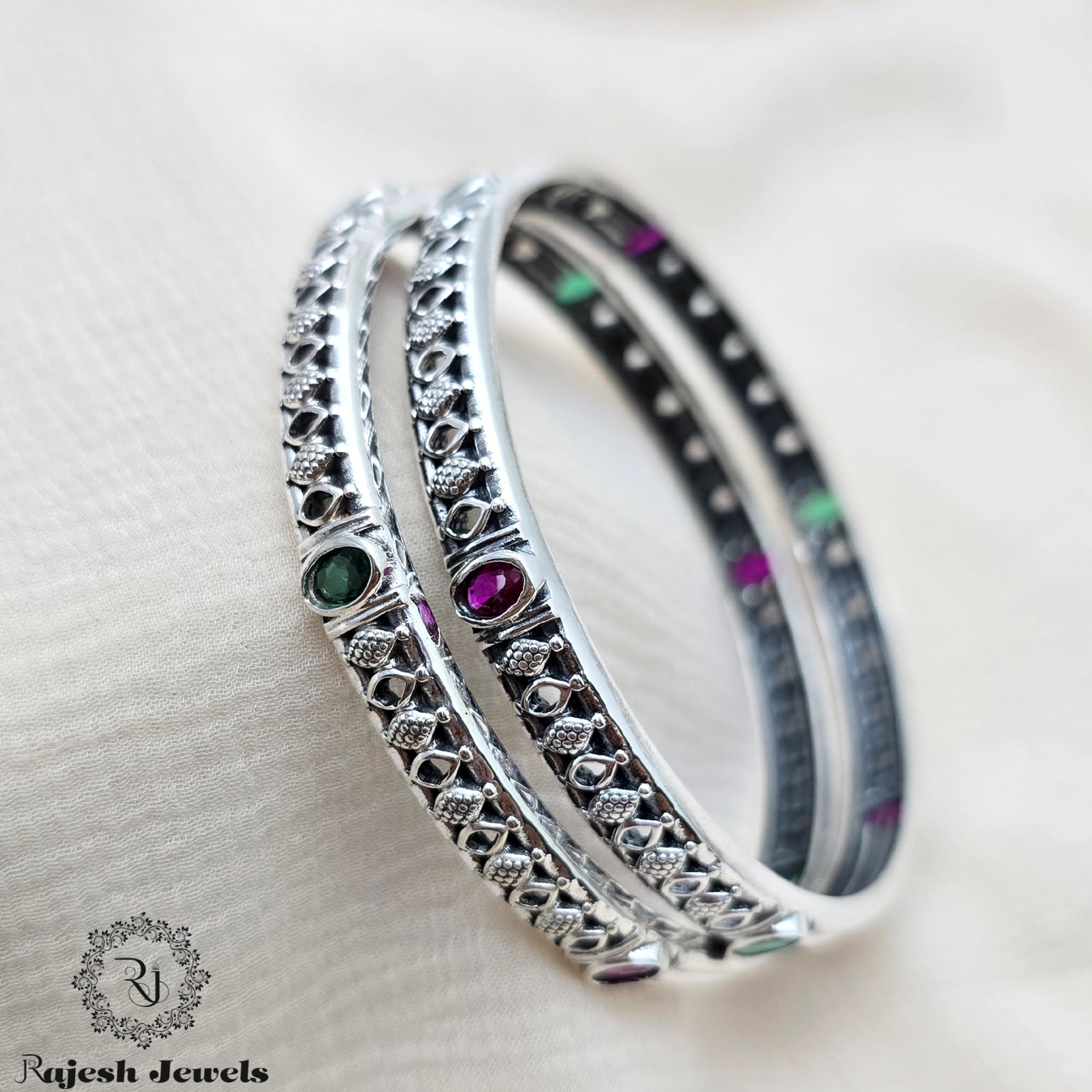 Dazzling Oxidised Cz Bangle