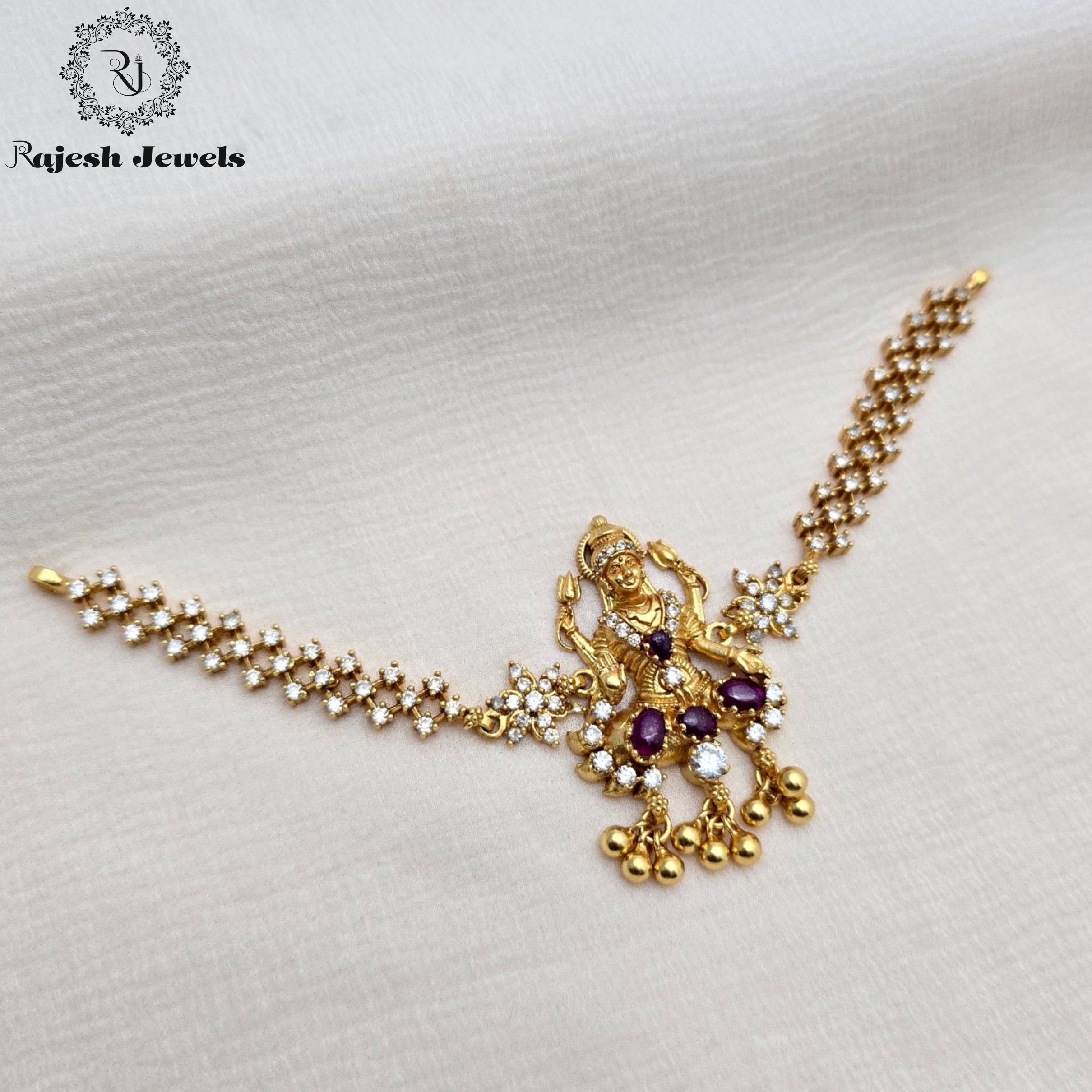 Divine Dhana-Lakshmi Cz Choker Neckpiece